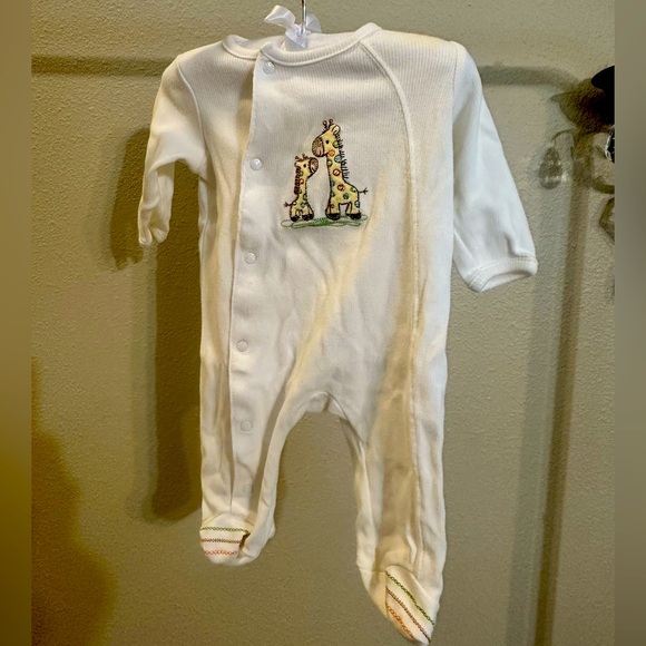Little Me Onepiece Footies Giraffe Logo 3M - Picture 1 of 1